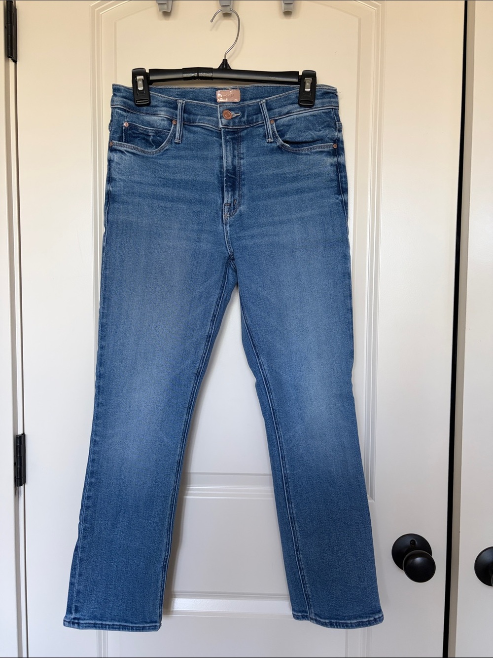 MOTHER Men's Mid Blue Straight Jeans